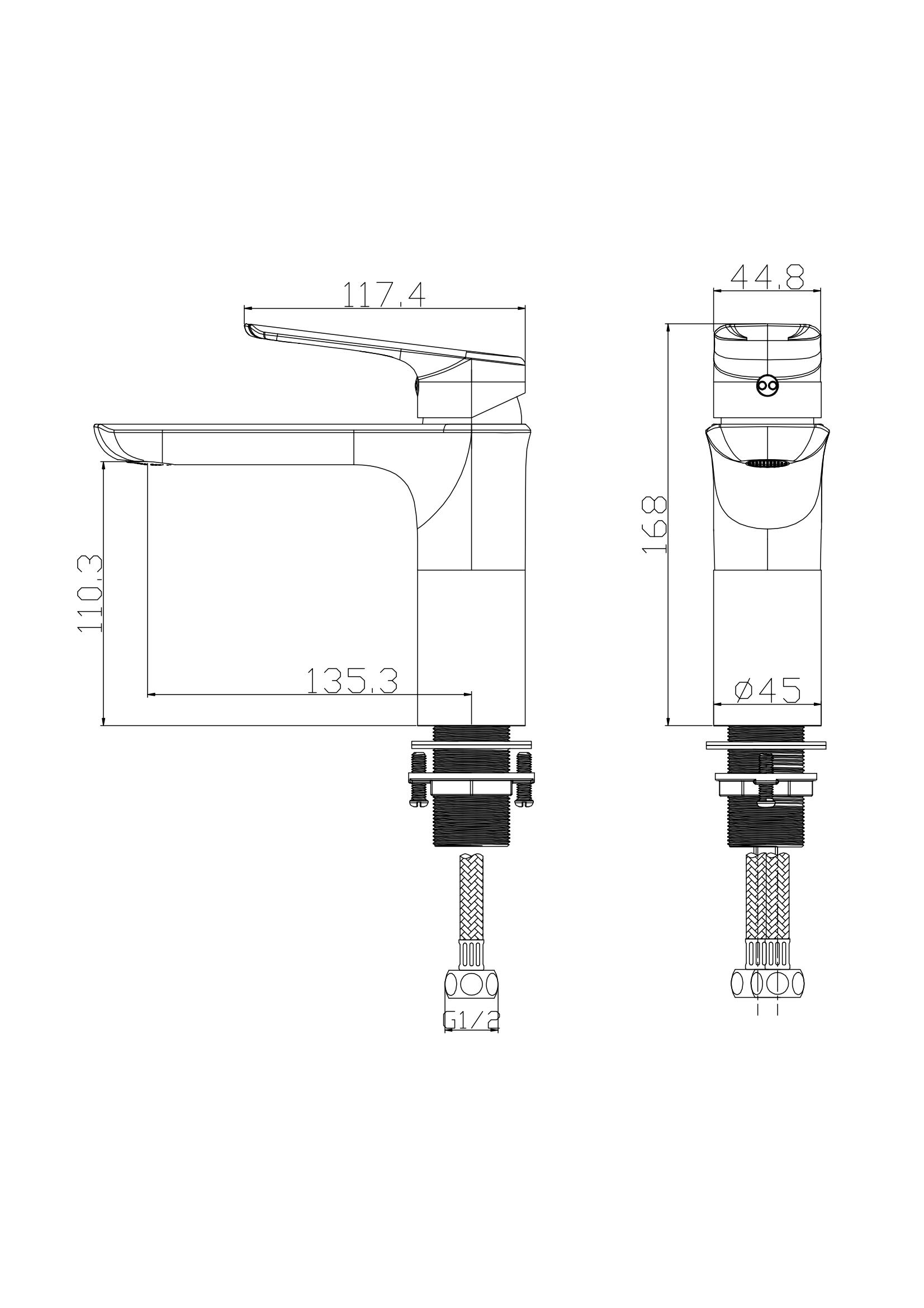 尺寸图-Basin mixer（银色-SY9021、玫瑰金色-SY9021RG）_00