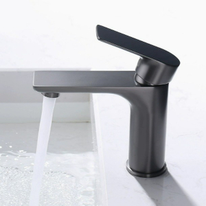 Gun Gray Stainless Steel Basin Faucet, Seat Type Hot And Cold Water Table, Basin, Hand Wash Basin Faucet