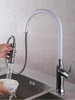 Rotary brushed kitchen hot and cold water outlet dual mode can pull the kitchen sink wash basin faucet