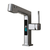 Digital display wash basin wash basin full copper pulling hot and cold telescopic wash basin wash head single hole faucet